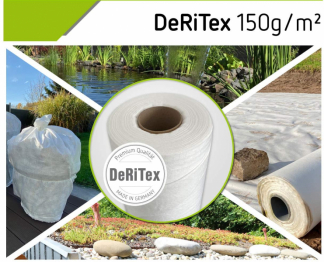 DeRiTex 150g/m Drainagevlies, Filtervlies 25 m (1 m x 25 m)