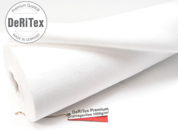 DeRiTex 1000g/m Premium - Drainagevlies, Filtervlies (2 m Breit)
